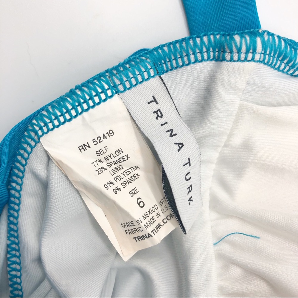 SOLD - Trina Turk One-Piece Swimsuit Teal Blue - Picture 6 of 6